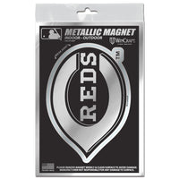 Wholesale-Cincinnati Reds Metallic Magnets 3" x 5"