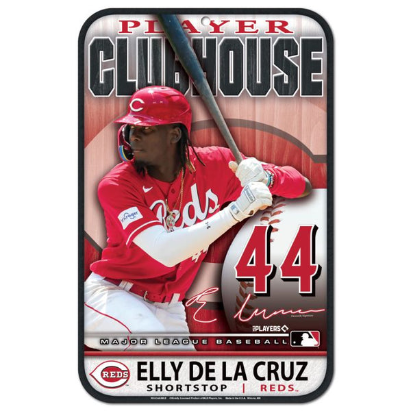 Wholesale-Cincinnati Reds Plastic Sign 11" x 17" Elly De La Cruz