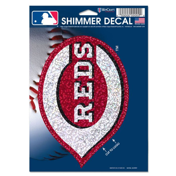 Wholesale-Cincinnati Reds Shimmer Decals 5" x 7"