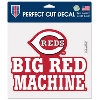 Wholesale-Cincinnati Reds Slogan Perfect Cut Color Decal 8" x 8"