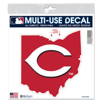 Wholesale-Cincinnati Reds State Shape All Surface Decal 6" x 6"