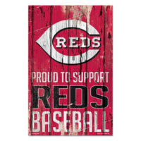 Wholesale-Cincinnati Reds Wood Sign 11" x 17" 1/4" thick