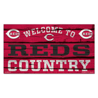 Wholesale-Cincinnati Reds Wood Sign 13"x24" 1/4" thick