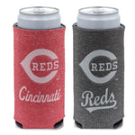 Wholesale-Cincinnati Reds colored heather 12 oz Slim Can Cooler