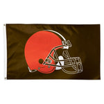 Wholesale-Cleveland Browns Brown background Flag - Deluxe 3' X 5'