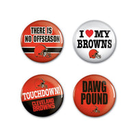 Wholesale-Cleveland Browns Button 4 Pack 1 1/4" Rnd