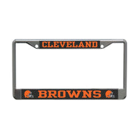 Wholesale-Cleveland Browns CARBON Lic Plt Frame S/L Printed