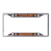 Wholesale-Cleveland Browns CARBON Lic Plt Frame S/S Printed