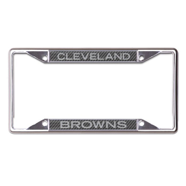 Wholesale-Cleveland Browns CARBON Lic Plt Frame S/S Printed