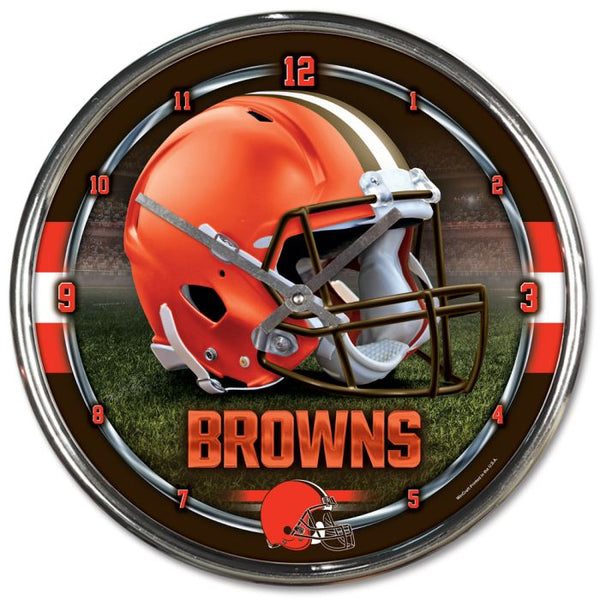 Wholesale-Cleveland Browns Chrome Clock