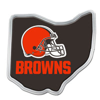 Wholesale-Cleveland Browns Chrome Metal Domed Emblem