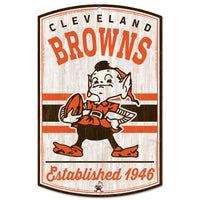 Wholesale-Cleveland Browns / Classic Logo RETRO Wood Sign 11" x 17" 1/4" thick