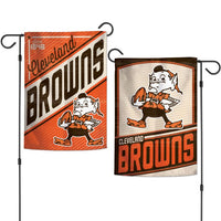 Wholesale-Cleveland Browns / Classic Logo Retro Garden Flags 2 sided 12.5" x 18"