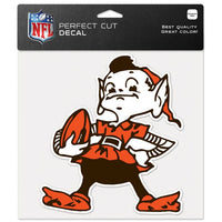 Wholesale-Cleveland Browns / Classic Logo Retro Perfect Cut Color Decal 8" x 8"