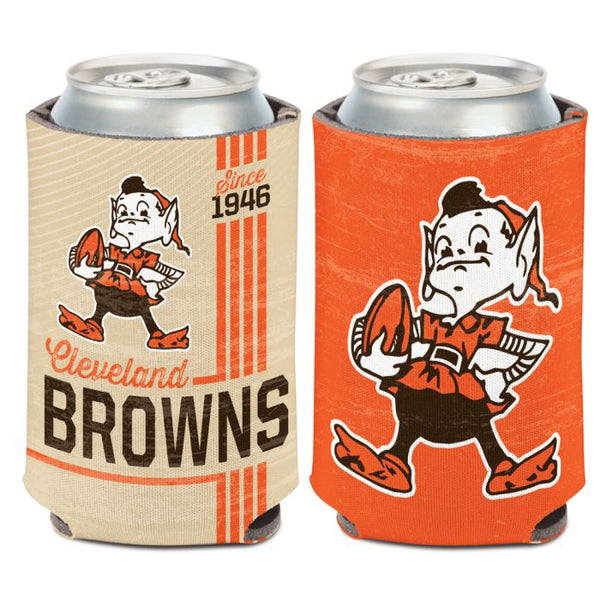 Wholesale-Cleveland Browns / Classic Logo Vintage Can Cooler 12 oz.