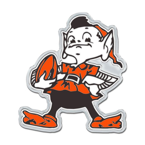 Wholesale-Cleveland Browns Colored Chrome Free Form Auto Emblem