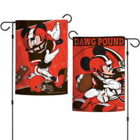 Wholesale-Cleveland Browns / Disney Mickey Mouse Garden Flags 2 sided 12.5" x 18"