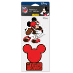 Wholesale-Cleveland Browns / Disney Mickey Mouse Perfect Cut Decal Set of Two 4"x4"