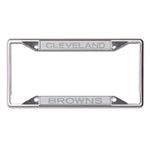 Wholesale-Cleveland Browns FROSTED Lic Plt Frame S/S Printed