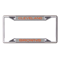 Wholesale-Cleveland Browns GLITTER BACKGROUND Lic Plt Frame S/S Printed