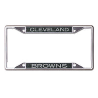 Wholesale-Cleveland Browns GLITTER BACKGROUND Lic Plt Frame S/S Printed