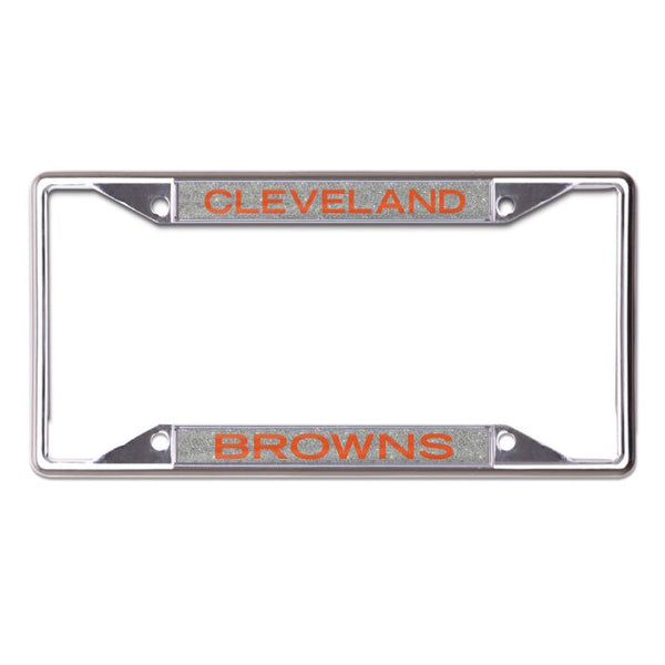 Wholesale-Cleveland Browns GLITTER BACKGROUND Lic Plt Frame S/S Printed