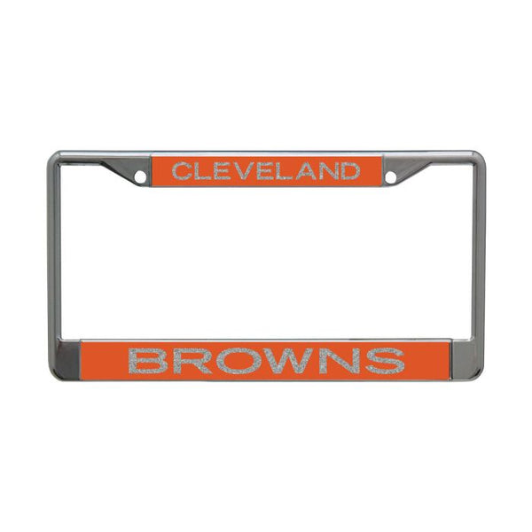 Wholesale-Cleveland Browns GLITTER LETTERS Lic Plt Frame S/L Printed