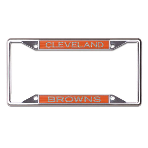 Wholesale-Cleveland Browns GLITTER LETTERS Lic Plt Frame S/S Printed