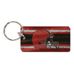 Wholesale-Cleveland Browns GLITTER STRIPES Keychain Rectangle