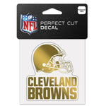 Wholesale-Cleveland Browns GOld Decal Metallic 4" x 4"