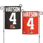 Wholesale-Cleveland Browns Garden Flags 2 sided 12.5" x 18" Deshaun Watson