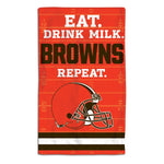 Wholesale-Cleveland Browns / Littlest Fan NFL EAT Burp Cloth 10" x 17"