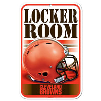 Wholesale-Cleveland Browns Locker Room Plastic Sign 11" x 17"