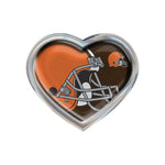 Wholesale-Cleveland Browns MEGA Chrome Metal Domed Emblem HEART