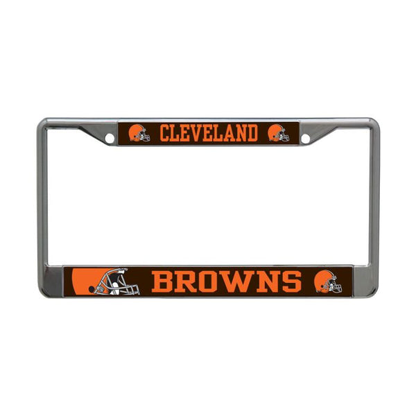 Wholesale-Cleveland Browns MEGA Lic Plt Frame S/L Printed