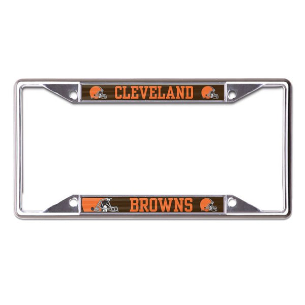 Wholesale-Cleveland Browns MEGA Lic Plt Frame S/S Printed