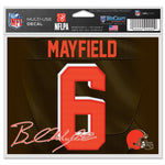 Wholesale-Cleveland Browns Multi-Use Decal -Clear Bckrgd 5" x 6" Baker Mayfield