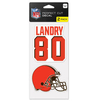 Wholesale-Cleveland Browns Perfect Cut Decal Set of Two 4"x4" Jarvis Landry