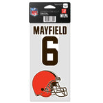 Wholesale-Cleveland Browns Perfect Cut Decal Set of two 4"x4" Baker Mayfield