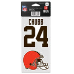 Wholesale-Cleveland Browns Perfect Cut Decal Set of two 4"x4" Nick Chubb