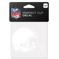 Wholesale-Cleveland Browns Perfect Cut White Decal 4" x 4"