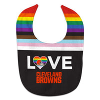 Wholesale-Cleveland Browns Pride Love All Pro Baby Bib