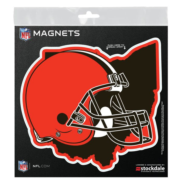 Wholesale-Cleveland Browns STATE Outdoor Magnets 6" x 6"