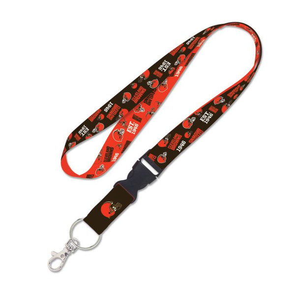 Wholesale-Cleveland Browns Scatterprint Lanyard w/detachable buckle 1"