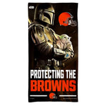 Wholesale-Cleveland Browns / Star Wars Mandalaorian Spectra Beach Towel 30" x 60"