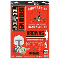 Wholesale-Cleveland Browns / Star Wars Mandalorian Multi-Use Decal 11" x 17"