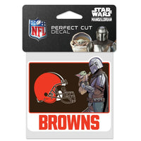 Wholesale-Cleveland Browns / Star Wars Mandalorian Perfect Cut Color Decal 4" x 4"