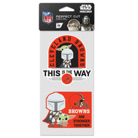 Wholesale-Cleveland Browns / Star Wars Mandalorian Perfect Cut Decal Set of two 4"x4"