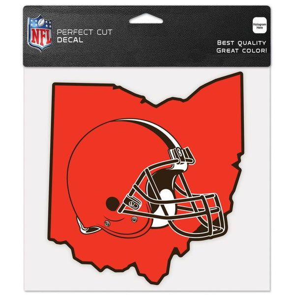 Wholesale-Cleveland Browns State Shaped Perfect Cut Color Decal 8" x 8"