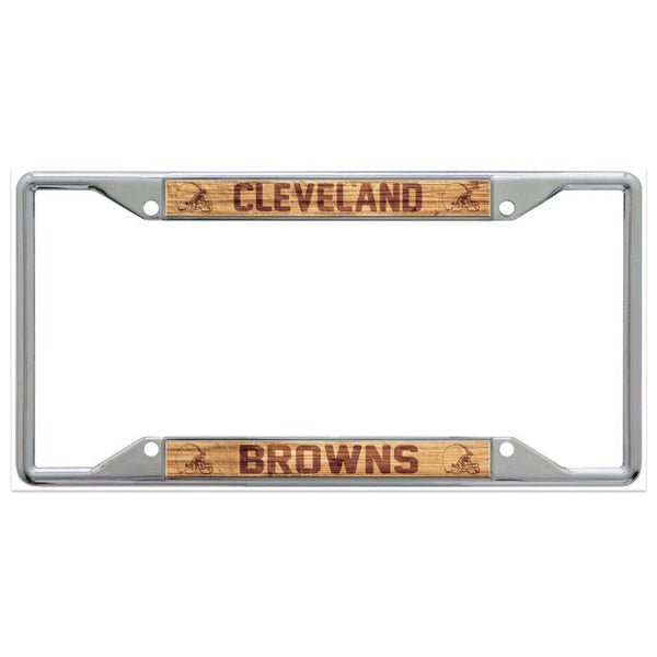 Wholesale-Cleveland Browns WOOD Lic Plt Frame S/S Printed